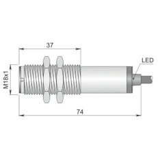 Optoelektronický senzor d18 mm AECO FT18SM-CBE LC5