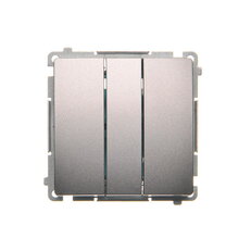 Trojité tlačítko 10AX, 250V~, Inox BMP31.01/21