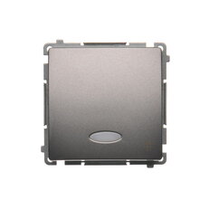 Přepínač křížový, s orientačním LED podsvětlením, řazení 7So, 10AX, 250V~, Inox