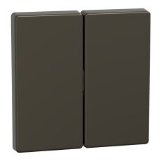 Dvojitá klapka, Merten System D, mocca kovová, kov SCHNEIDER MEG3400-6052