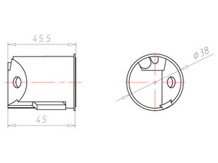 Krabice pro nástěná světla prachuvzdorná hl.45 mm, do dutých stěn KAISER 9248-01