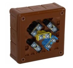 041-52 Instal. krabice 98x98 IP55 12 vstupů, hnědá VIPLAST 20405350