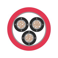Železniční kabel UNIRAIL S 50264-3-2 600V MM FR 2X4 LAPP 15382176