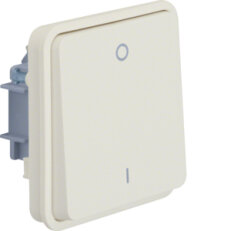 Vypínač řazení 2 s popisem ''0'' a ''1'', přístroj, IP 55, Berker W.1, bílá, mat