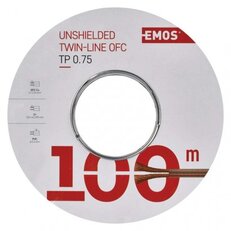 Dvojlinka nestíněná 2x0,75mm průhledná, 100m EMOS S8307