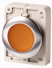 Eaton M30I-FDRL-A Prosvětlená ovládací hlavice, aretace, kroužek nerez,jantarová