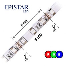 LED pásek 60LED/m 5050 IP65 RGB 12V 5M 14,4W