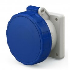 SCAME 418.1663 Zásuvka vestavná OPTIMA,šikmá-2P+E,16A,6h/200-250 V,50/60 Hz,IP67