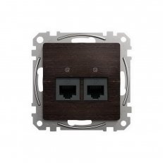 Sedna D/E Datová zásuvka 2xRJ45 kat. 6 UTP, Wenge SCHNEIDER SDD181462