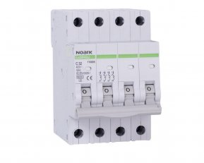 Úzký instalační jistič NOARK 110800 EX9B40J 54 mm, 6 kA, char. C, 6 A, 4-pól