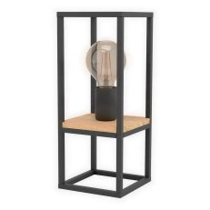 Stolní svítidlo LIBERTAD 1xE27 černá/dřevo 40W IP20 EGLO 99797