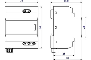 Dvoubranový svodič přepětí HSAF10/125VDC S SPD typ 3 s VF filtrem DC HAKEL 30352