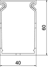OBO VDK 6040 sgr Propojovací kanál METRA 60x40x2000 kamenná šeď
