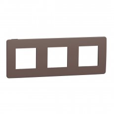 Krycí rámeček NOVÁ UNICA STUDIO COLOR trojnásobný, Chocolate/Černý