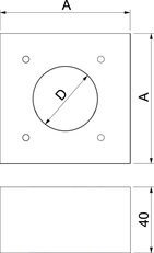 OBO KAD-8040 Rozbočný díl pro kanály PYROLINE Con 80x80x40 šedá