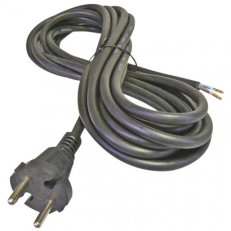 Přívodní kabel FLEXO H05RR-F 2x1,0 s kontur vidlicí 5m černá GUMA