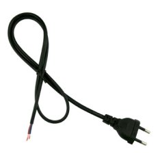 NKE080S-0,75*HK Síťový flexo kabel 2x 0,75mm 0,8m, černý FK TECHNICS 4731017