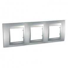 Unica Top Krycí rámeček trojnásobný, Aluminium SCHNEIDER MGU6.006.30