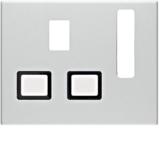 Centrální díl pro zásuvku British standard, K.1, Alu BERKER 3313077013