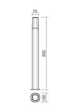 Sloupkové svítidlo CRAYON ST800 E27 42W IP44 DG REDO 9077
