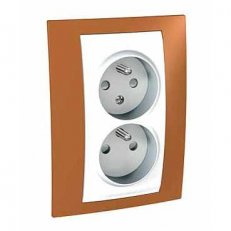 Schneider MGU63.065.869 Zásuvka dvojnásobná 16A/230V 2x2P+PE, Orange/polar