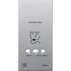 Schneider MTN213460 Kryt zásuvky pro holicí strojek, S-Design, alu