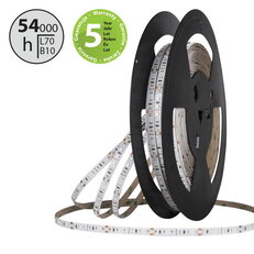 LED pásek SMD2835 červený, 120LED/m, 9,6W/m, DC 24V, 240lm/m, IP20, 8mm, 50m