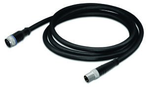 Kabel pro senzor/akční člen, Zásuvka M12A,  přímá, Zástrčka M8,  přímá 3pól.