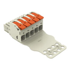 Pružinová svorka Páčka CAGE CLAMP sv.šedá 16mm2 5pól. WAGO 832-1105/335-000