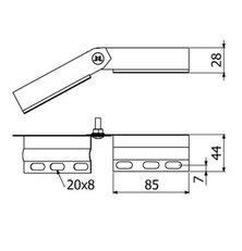 Spojka kloubová žlabu LINEAR+  SKL-1B 60 ''SZ'' ARKYS ARB-14211106