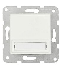 Zásuvka SCHUKO s klapkou a popisový polem, bílá SCHRACK EV101220--