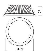 XCLASS REC. FITTING 40W 900mA 33-40V DC