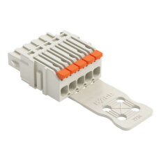 1vodičová pružinová svorkovnice, Páčka, Push-in CAGE CLAMP, Světle šedá