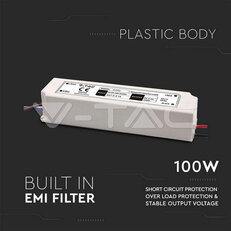 LED Power Supply 100W 12V IP67 Plastic, VT-22101 V-TAC SKU3236
