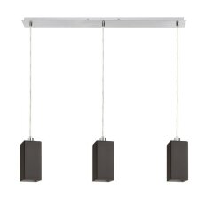 LIZ III 80 závěsná černá sklo/chrom 230V E27 3x11W RENDL R14030