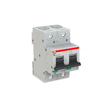 S802N-D63 jistič 2p char. D 63A s klecovou svorkou Icu 36kA ABB 2CCS892001R0631