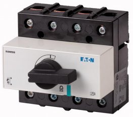 DMM-125/1 Odpínač DUMECO 125A 3+N-pól zadní montáž s osou a ovládací pákou