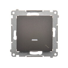 Přepínač střídavý, s orientačním LED, řazení 6So, 16AX 250V, hnědá matná