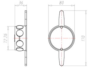 Krabice instalační průměr 36mm s montážními úchyty pod omítku KAISER 1172-62