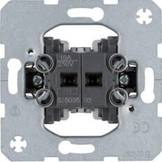 Kolébkové tlačítko řaz. 1/0 + 1/0 10A 250V, modul přístroje HAGER WDEM503503