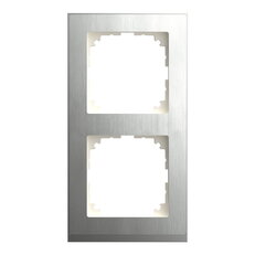 Rámeček Merten M-Pure Decor, dvojnásobný, Stainless steel SCHNEIDER MEG4020-3646