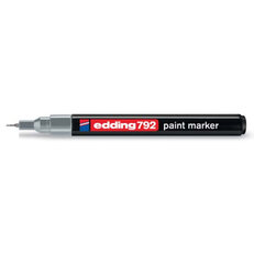 Permanentní pero, lakový popisovač s kulatým hrotem 0,8mm EDDING 792 STŘÍBRNÁ
