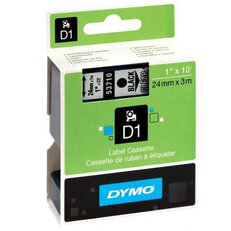S0720920 53710 DYMO páska D1 plastová 24mm,černý tisk/průhledný podklad,návin 7m