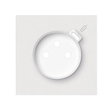 Sestava 1 násobná: 1 zásuvka s USB C nabíječkou, bílá, Nabíjecí proud: 2,1A