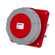Vestavná zásuvka IP67/400V/125A/4P 6h, šikmá 10° FAMATEL 24337