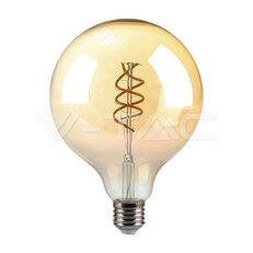 LED Bulb 6W Filament E27 G125 Amber Glass 1800K VT-2126, V-TAC SKU217328