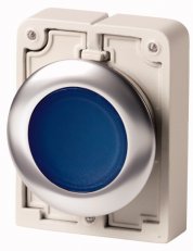 Eaton M30I-FDRL-B Prosvětlená ovládací hlavice, aretace, kroužek nerez, modrá