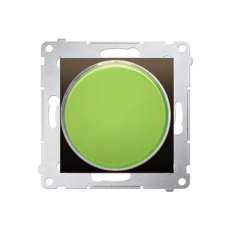 Signalizační a orientační osvětlení s LED, světlo zelené., 230V, hnědá matná