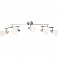 Enibas bodové 5xE14 40W sklo, mat chrom