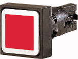 Eaton Q18DR-RT Ovládací hlavice tlačítek, 18x18 mm, aretace, červená
